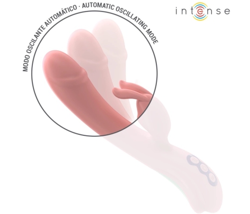 Intense Rachel Pink Dual Action Vibrator 5 Modes Medical Silicone 23cm