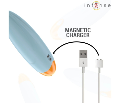 INTENSE Mike Vibrating Bullet Blue 10-Mode Compact Silicone 11cm