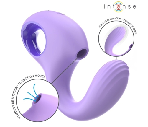 INTENSE Baxter Dual-Action Violet Stimulator with 10 Modes, Waterproof
