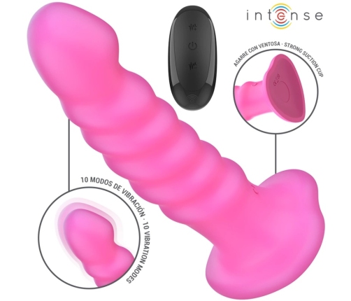 INTENSE Cindy Spiral Design Vibrator L Pink, 10 Modes, Remote Control