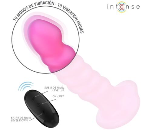 INTENSE Cindy Spiral Design Vibrator L Pink, 10 Modes, Remote Control