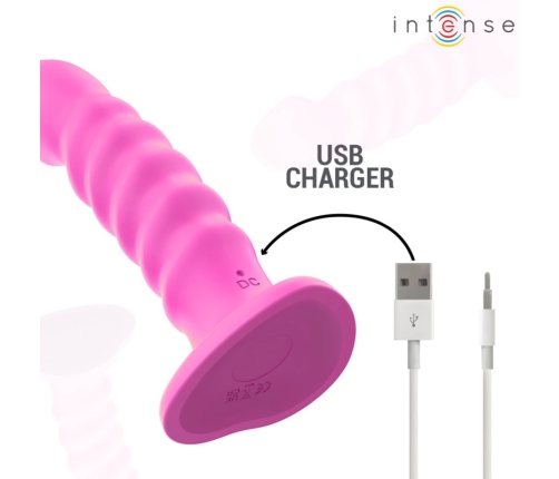 INTENSE Cindy Spiral Design Vibrator L Pink, 10 Modes, Remote Control
