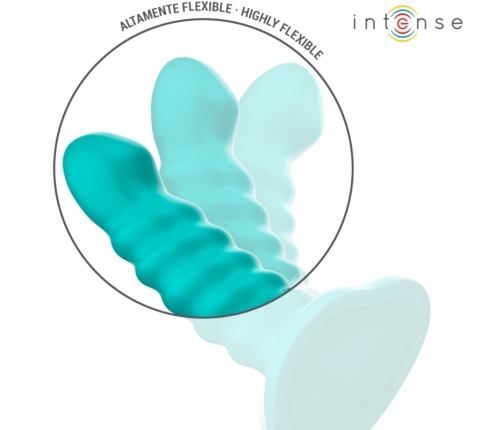 INTENSE Buffy Spiral Blue Mini Vibrating Device with Remote, 10 Modes, S Size