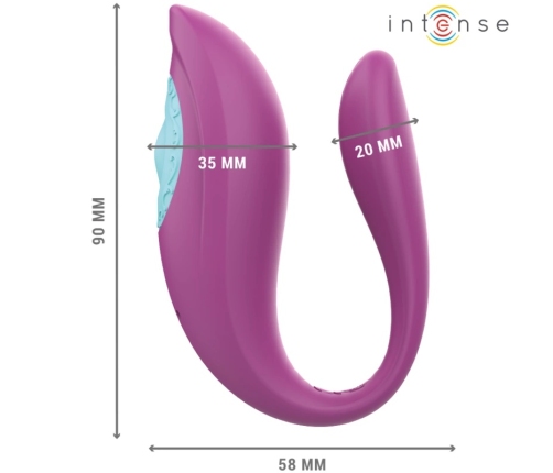 Intense Annie U-Shaped Intimate Device Purple Remote Control Silicone 9cm