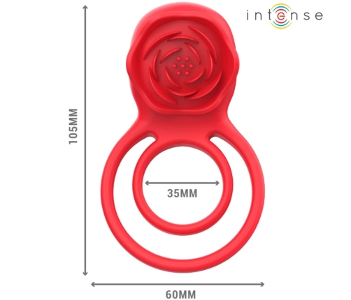 INTENSE GAIL Intimate Stimulator Rose Shape 10 Modes Red Remote Control
