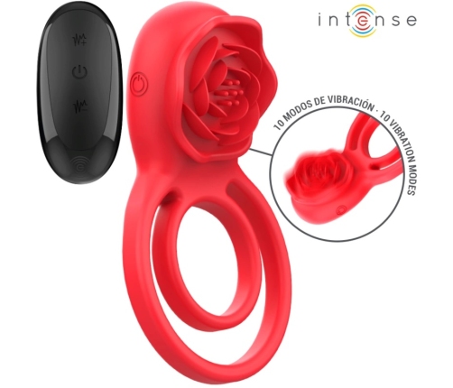 INTENSE GAIL Intimate Stimulator Rose Shape 10 Modes Red Remote Control