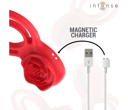 INTENSE GAIL Intimate Stimulator Rose Shape 10 Modes Red Remote Control