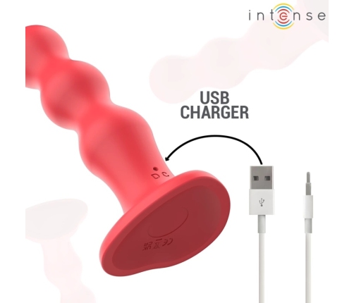 INTENSE Cody Red Wireless Vibrating Device with Suction Cup Silicone