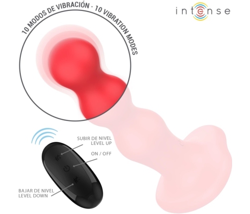INTENSE Cody Red Wireless Vibrating Device with Suction Cup Silicone