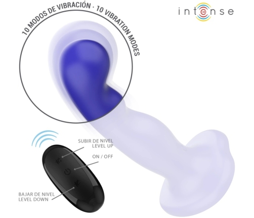 INTENSE Shorty Blue Remote-Controlled Vibrator with Suction Cup 16cm