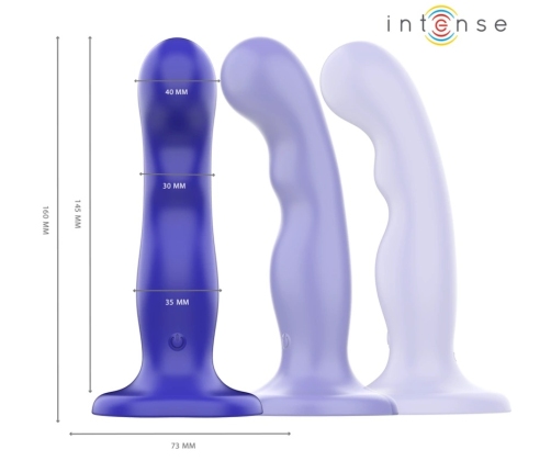 INTENSE Shorty Blue Remote-Controlled Vibrator with Suction Cup 16cm