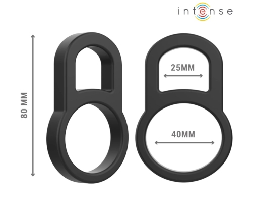 INTENSE Bobby Dual Silicone Performance Ring Black 8cm Adjustable Fit