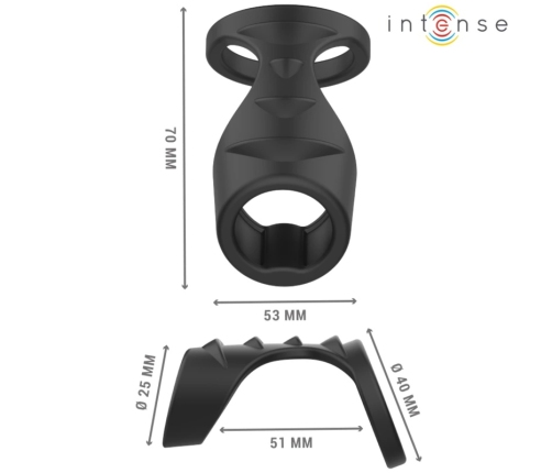 INTENSE THEO Double Silicone Black Support Ring Model 3, 5.1 cm