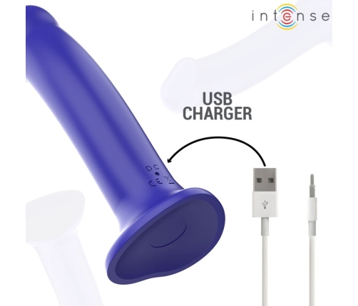 INTENSE Victoria Dark Blue 10-Mode Silicone Intimate Device with Remote Control