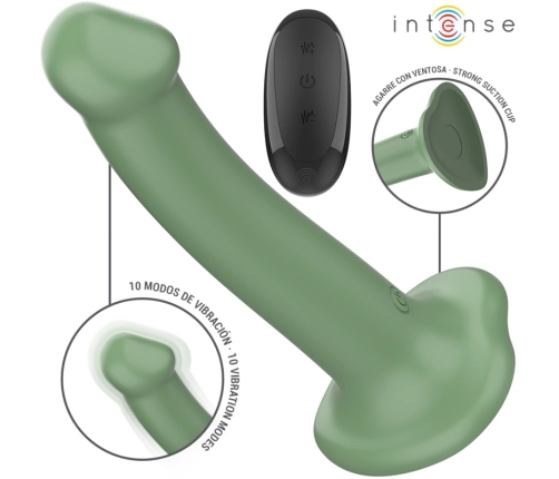 Intense Becca Green Vibrator 10 Modes with Suction Cup & Remote, 17.5cm