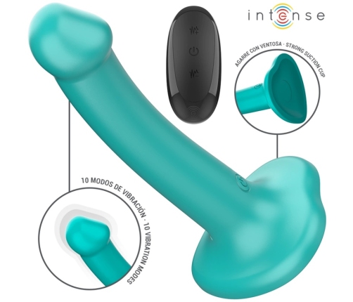 INTENSE Katie Blue Intimate Device with Suction Cup & Remote, 10 Modes