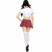 Leg Avenue Miss Collegiate Costume Red/White S/M - Classic School Style