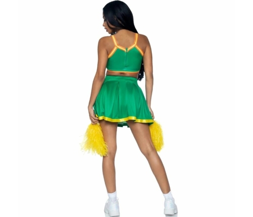 Leg Avenue Cheerleader Costume Green S/M - Sporty Festive Set