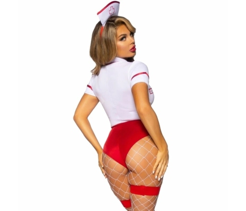 Leg Avenue Nurse Costume Red/White M - Strapless Bodysuit & Accessories