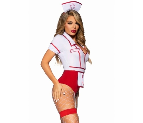 Leg Avenue Nurse Costume Red/White M - Strapless Bodysuit & Accessories