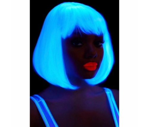 Leg Avenue White Glow in the Dark Long Bob Wig - Phosphorescent Effect