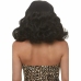 Leg Avenue Curly Retro Wig with Bangs UV-Active Black Adjustable