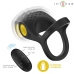 INTENSE Alex Black Dual Vibrating Ring with 10 Modes & Remote Control