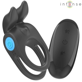 INTENSE SAM Double Vibrating Ring Black 10-Mode Rechargeable USB INTENSE SAM Double Vibrating Ring Black 10-Mode Rechargeable USB