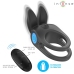 INTENSE SAM Double Vibrating Ring Black 10-Mode Rechargeable USB