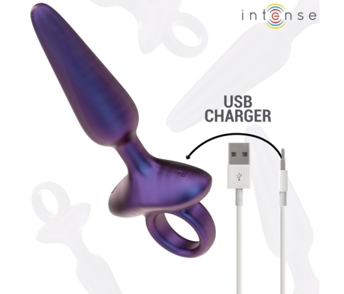 INTENSE Marlon Model 4 Vibrating Silicone Plug with Remote, Black