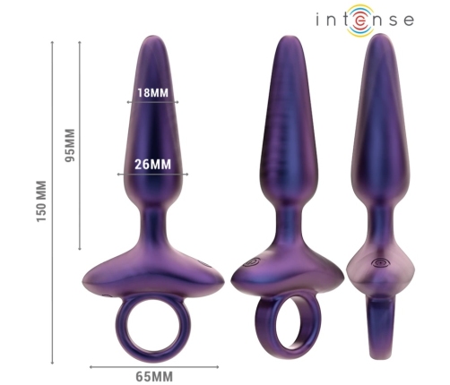 INTENSE Marlon Model 4 Vibrating Silicone Plug with Remote, Black
