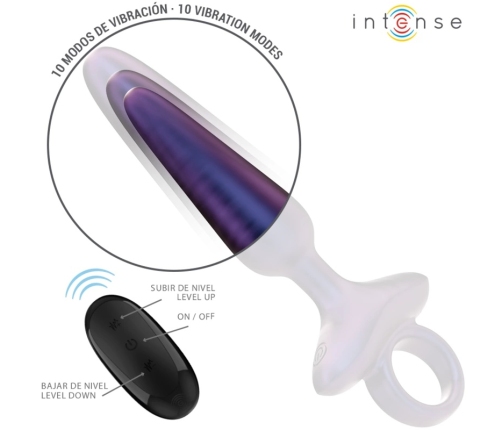 INTENSE Marlon Model 4 Vibrating Silicone Plug with Remote, Black