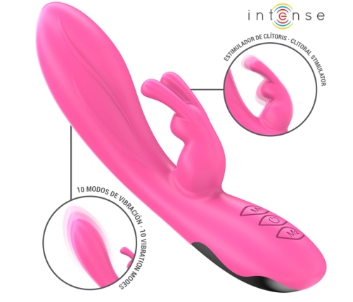 Intense Randall Pink Dual-Vibration Wellness Device, 10 Modes, Waterproof