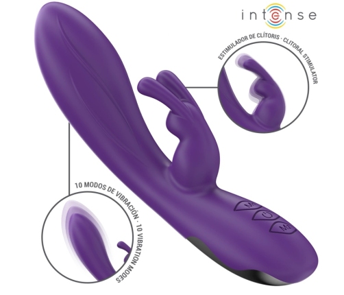 Intense Randall Dual-Action Vibrating System 10 Modes Purple Silicone