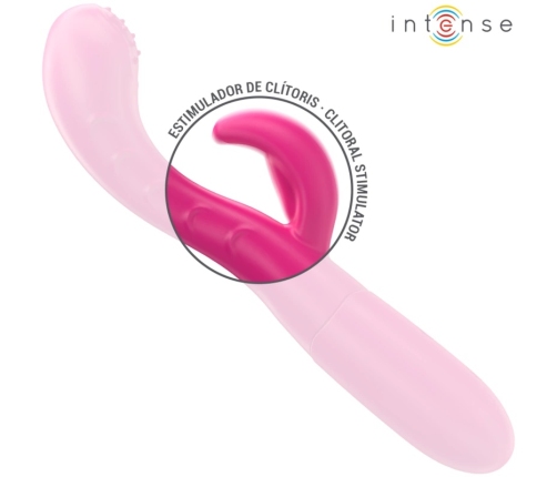 INTENSE Amara Pink Vibrating Device with Stimulating Tongue, 10 Modes