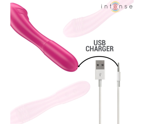 INTENSE Belinda Flexible Vibrator 19cm 10-Modes Pink Silicone