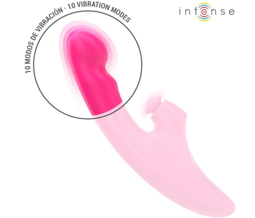 INTENSE EMI 3-in-1 Compact Personal Massager 13.5cm 10 Modes Pink