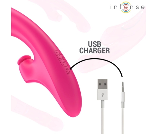 INTENSE EMI 3-in-1 Compact Personal Massager 13.5cm 10 Modes Pink