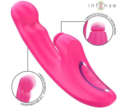 INTENSE EMI 3-in-1 Compact Personal Massager 13.5cm 10 Modes Pink