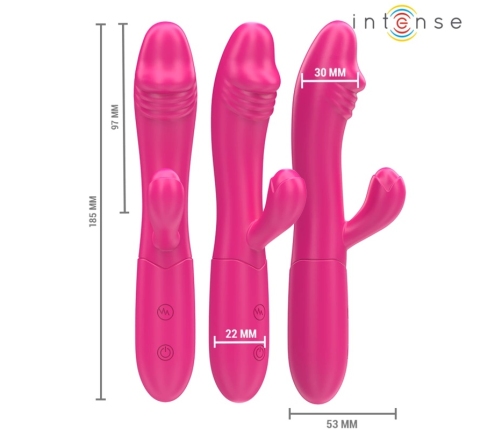 INTENSE IVY Flexible Silicone Vibrator 10 Modes with Tongue Pink
