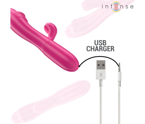INTENSE IVY Flexible Silicone Vibrator 10 Modes with Tongue Pink