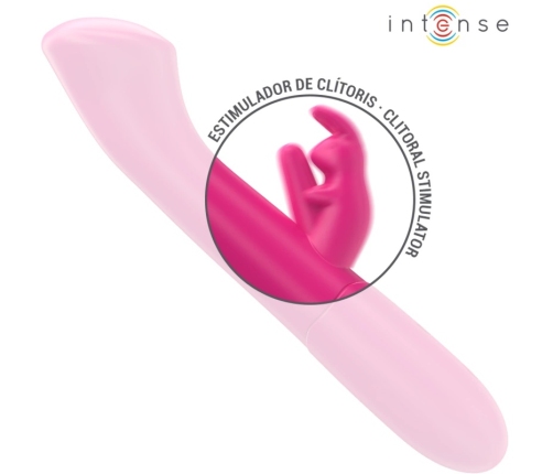 INTENSE Julieta Dual-Action Rechargeable Silicone Vibrator Pink 18.6cm