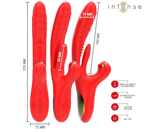 INTENSE - KAROL VIBRADOR MULTIFUNCIÓN EMPUJE &  SUCCION & ESTIMULACIÓN