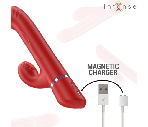 INTENSE LELE Red - Multifunctional Rotating & Oscillating Silicone Device