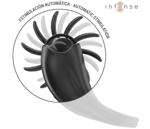 Intense Mabel Black Vibrating Ring with 10 Modes & Anatomical Stimulator