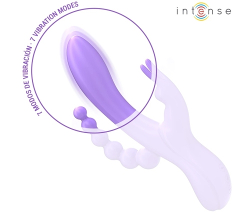 INTENSE MIKO Triple System Vibrator Purple, 7 Modes, Waterproof, USB