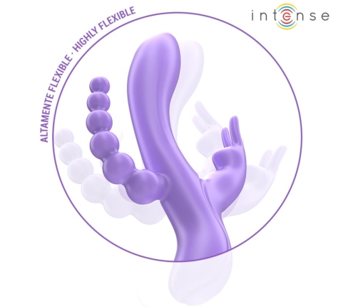 INTENSE MIKO Triple System Vibrator Purple, 7 Modes, Waterproof, USB