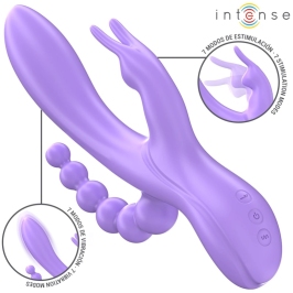 INTENSE MIKO Triple System Vibrator Purple, 7 Modes, Waterproof, USB