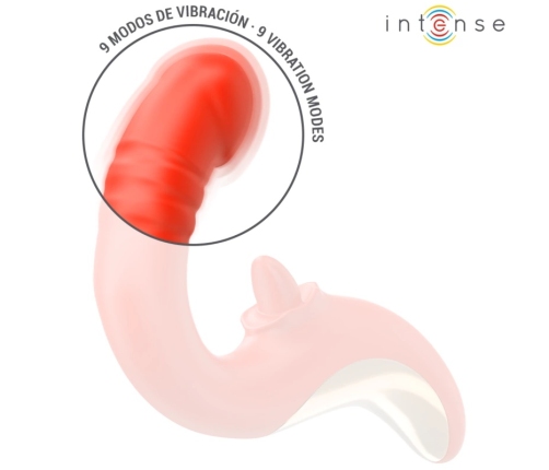 INTENSE Paulina U-Shape Dual Motor Stimulator Red Medical Silicone