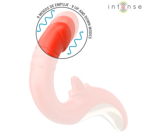 INTENSE Paulina U-Shape Dual Motor Stimulator Red Medical Silicone